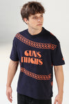 NEON ORANGE CHAIN T-SHIRT