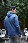 INDIGO ZIPPER HOODIE