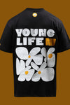 YOUNG LIFE IN FLORAL T-SHIRT
