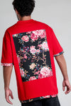 CELEB EDITION FLORAL APPLIQUE T-SHIRT