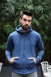 INDIGO ZIPPER HOODIE