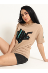 PEACH APPLIQUE T-SHIRT