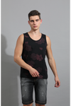 Black Floral Tank Top
