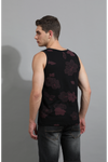 Black Floral Tank Top