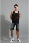 Black Floral Tank Top