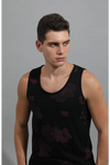Black Floral Tank Top