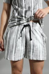 Abstract - Co-Ords - Smoked Grey & White