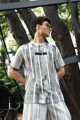 Abstract - Co-Ords - Smoked Grey & White
