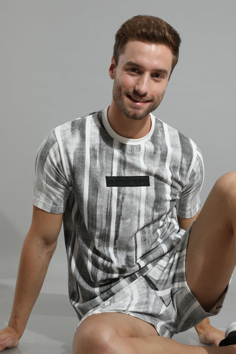 Abstract - Co-Ords - Smoked Grey & White